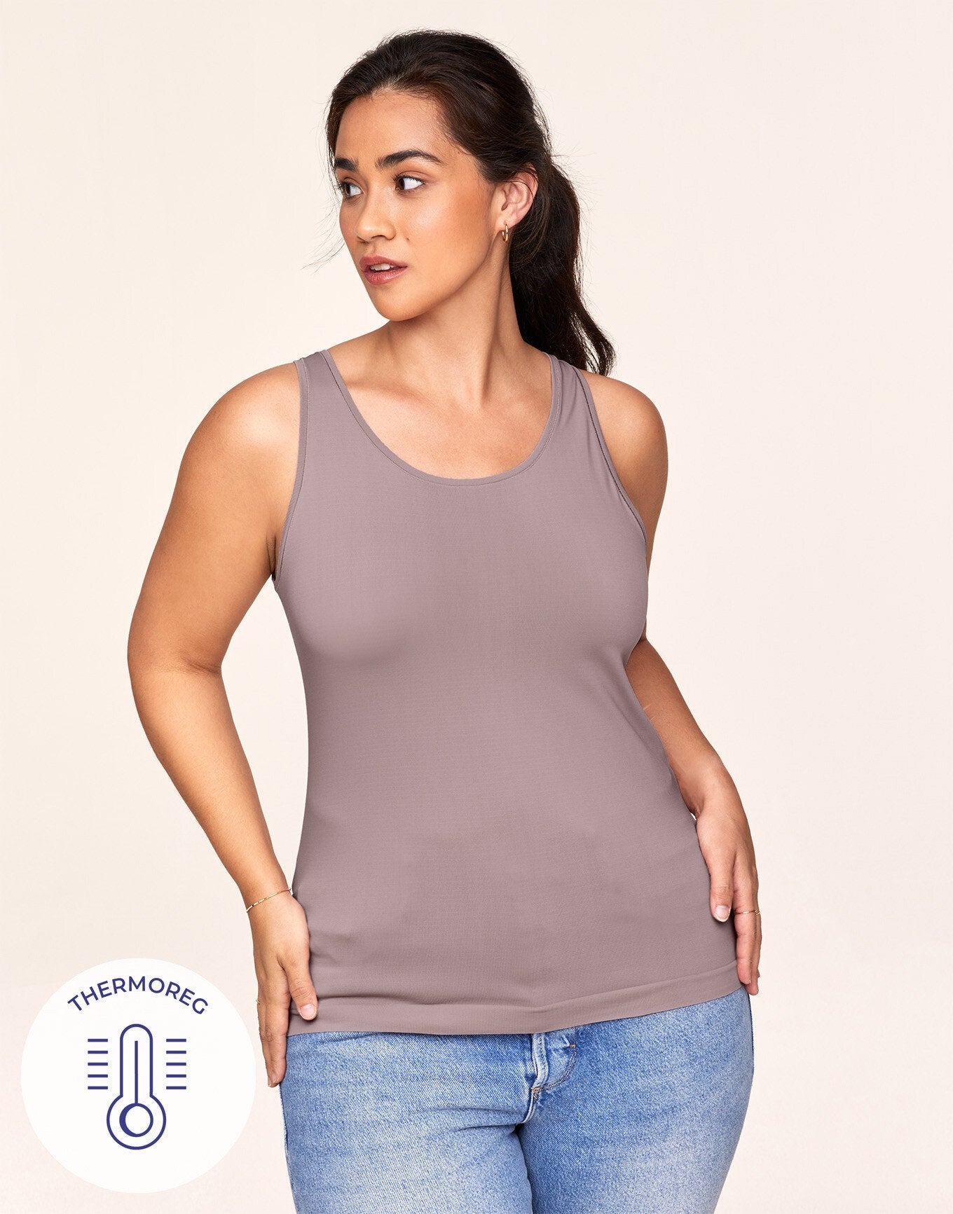 The Anytime Tank Plus Beige