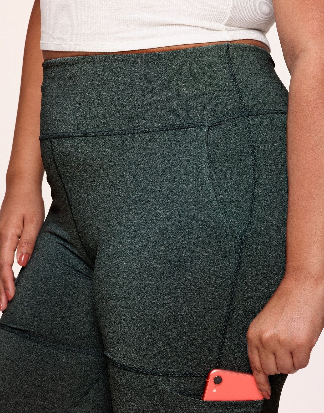 Haley Heathered Cargo Legging Plus Verde