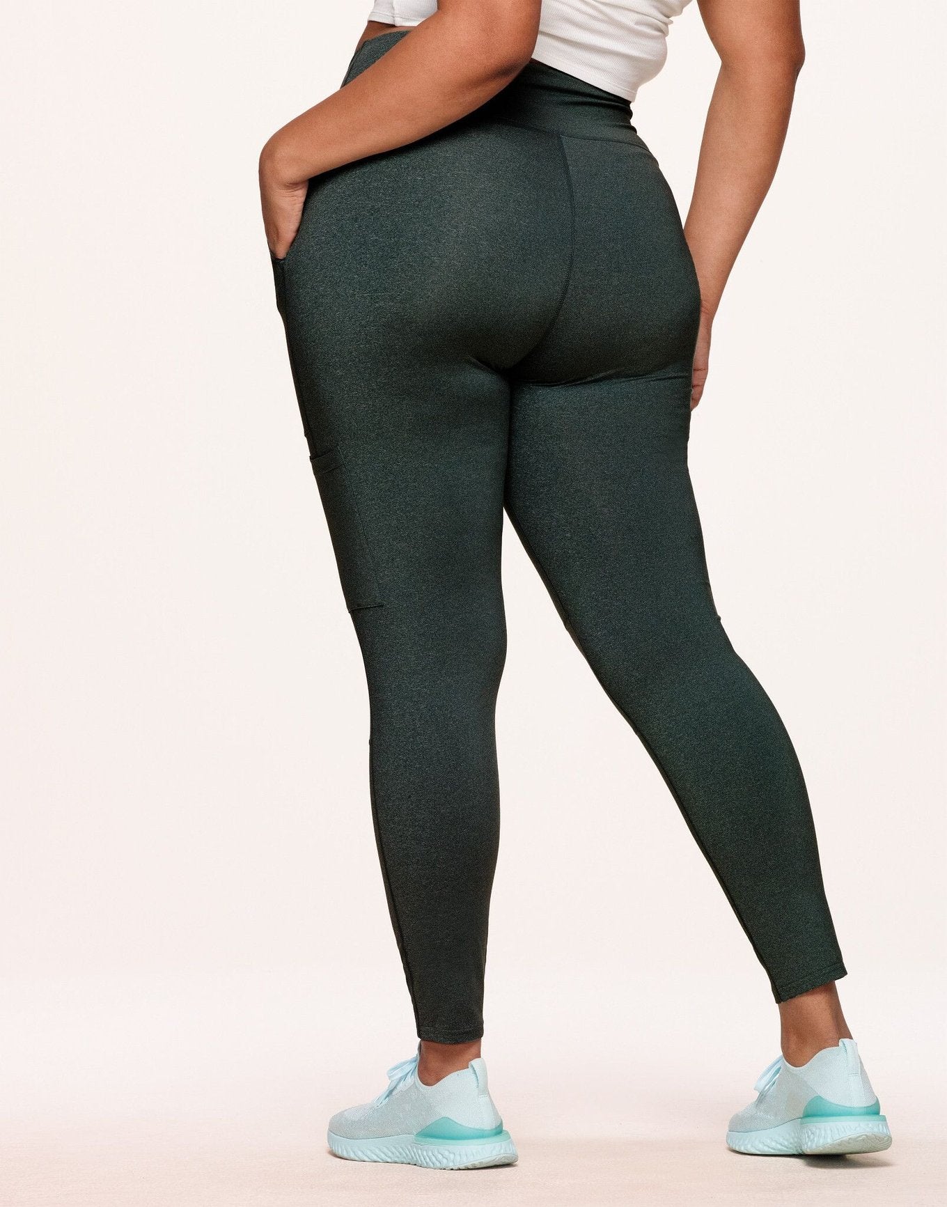 Haley Heathered Cargo Legging Plus Verde