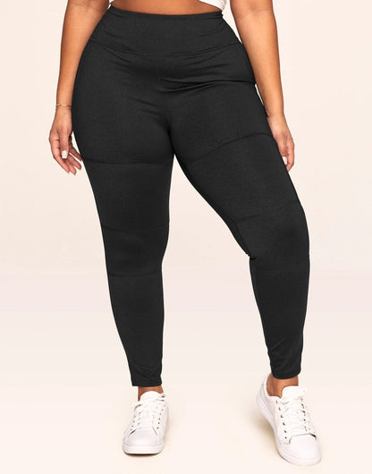 Haley Heathered Cargo Legging Plus Negro