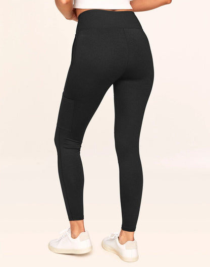 Haley Heathered Cargo Legging Negro