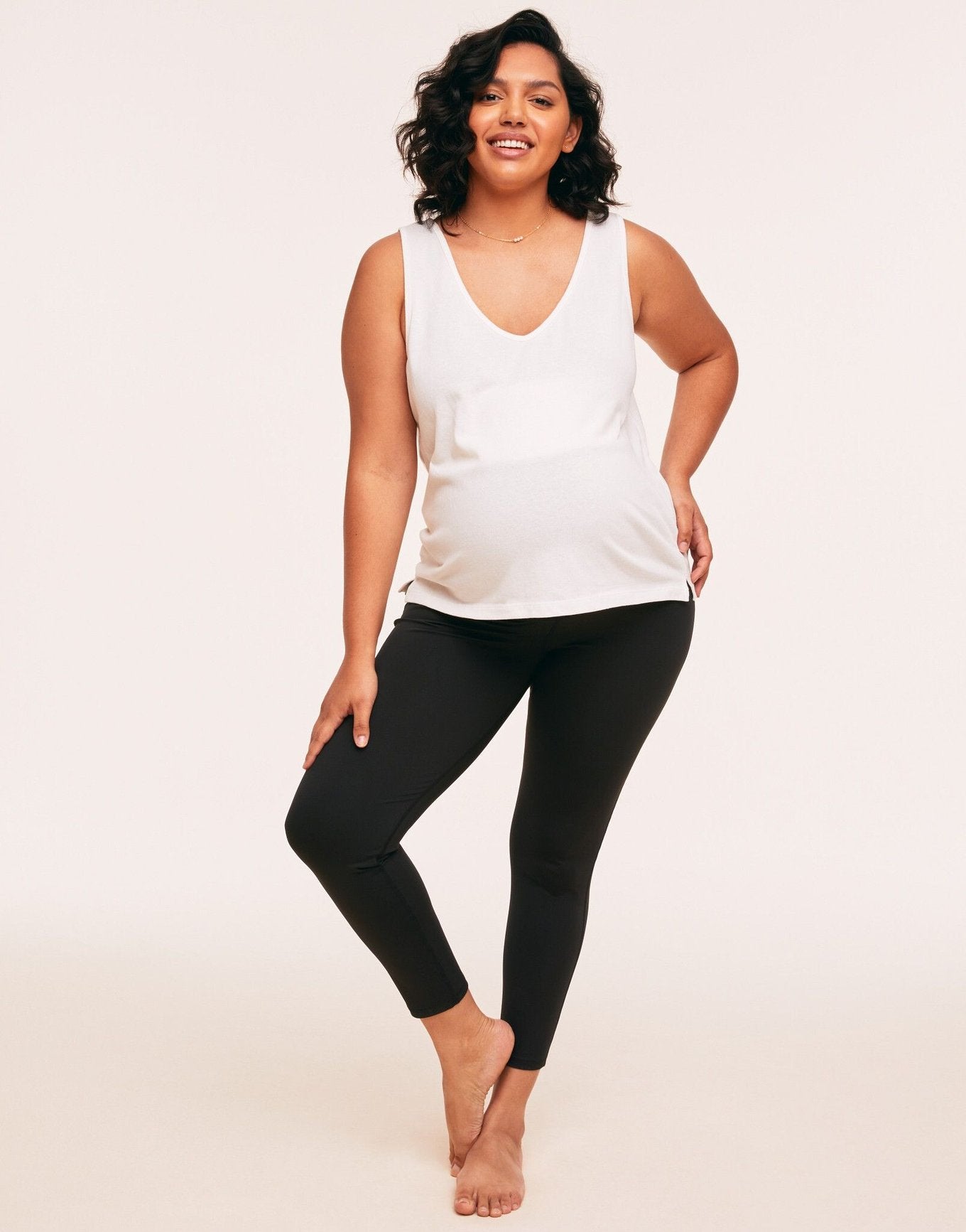 Rachel Recycled Maternity Legging Plus Negro