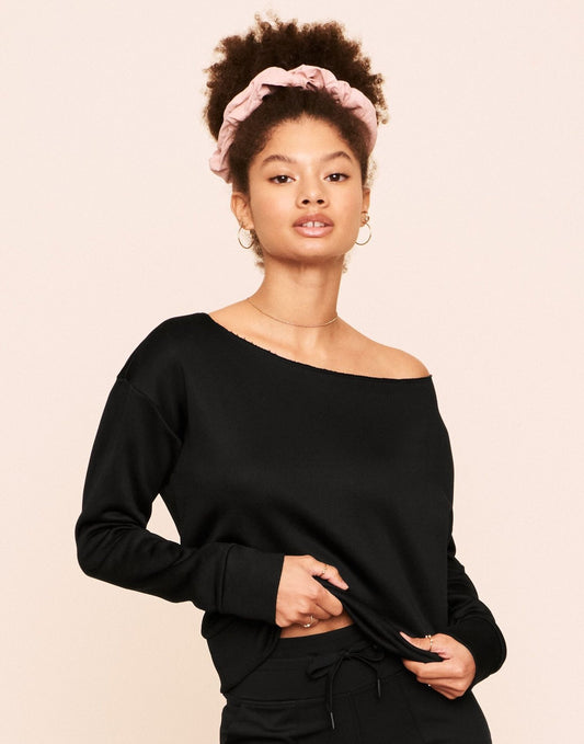 Reese Boat Neck Sweater Negro