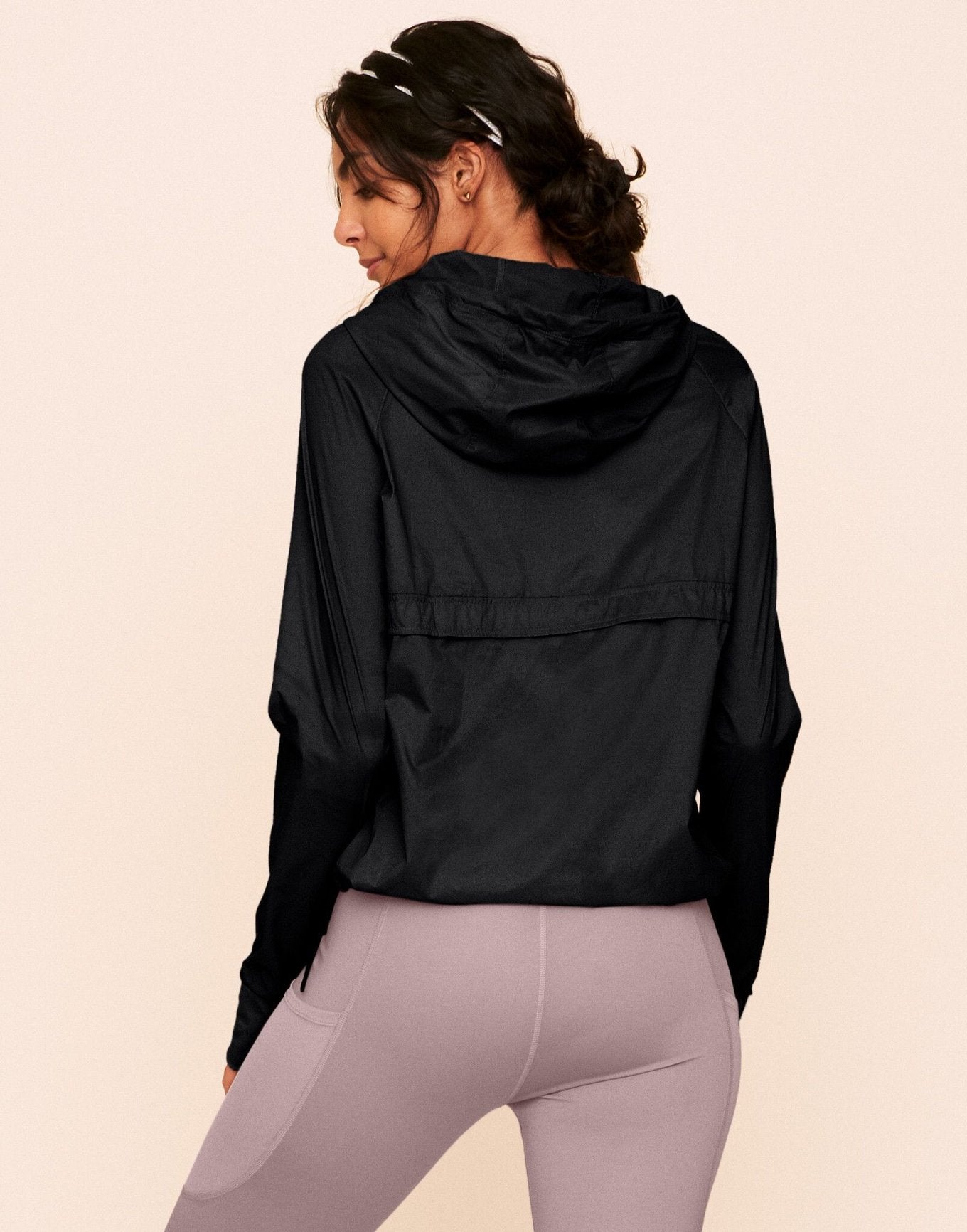 Lexie Sheer Windbreaker Jacket Negro