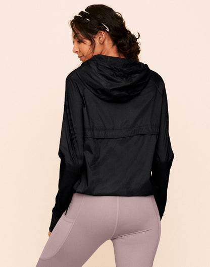 Lexie Sheer Windbreaker Jacket Negro