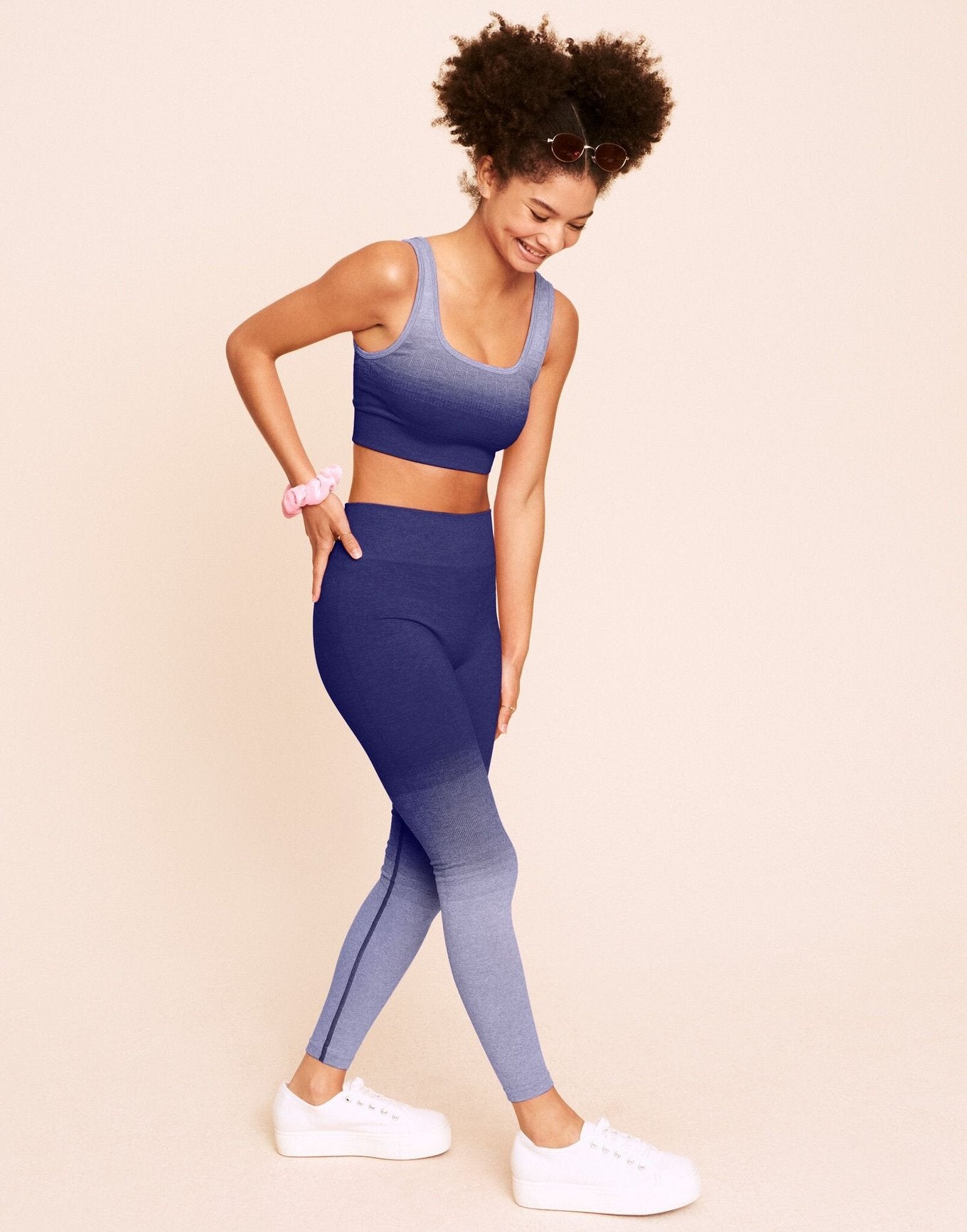 Maeve Ombre Sports Bra Contorno Azul