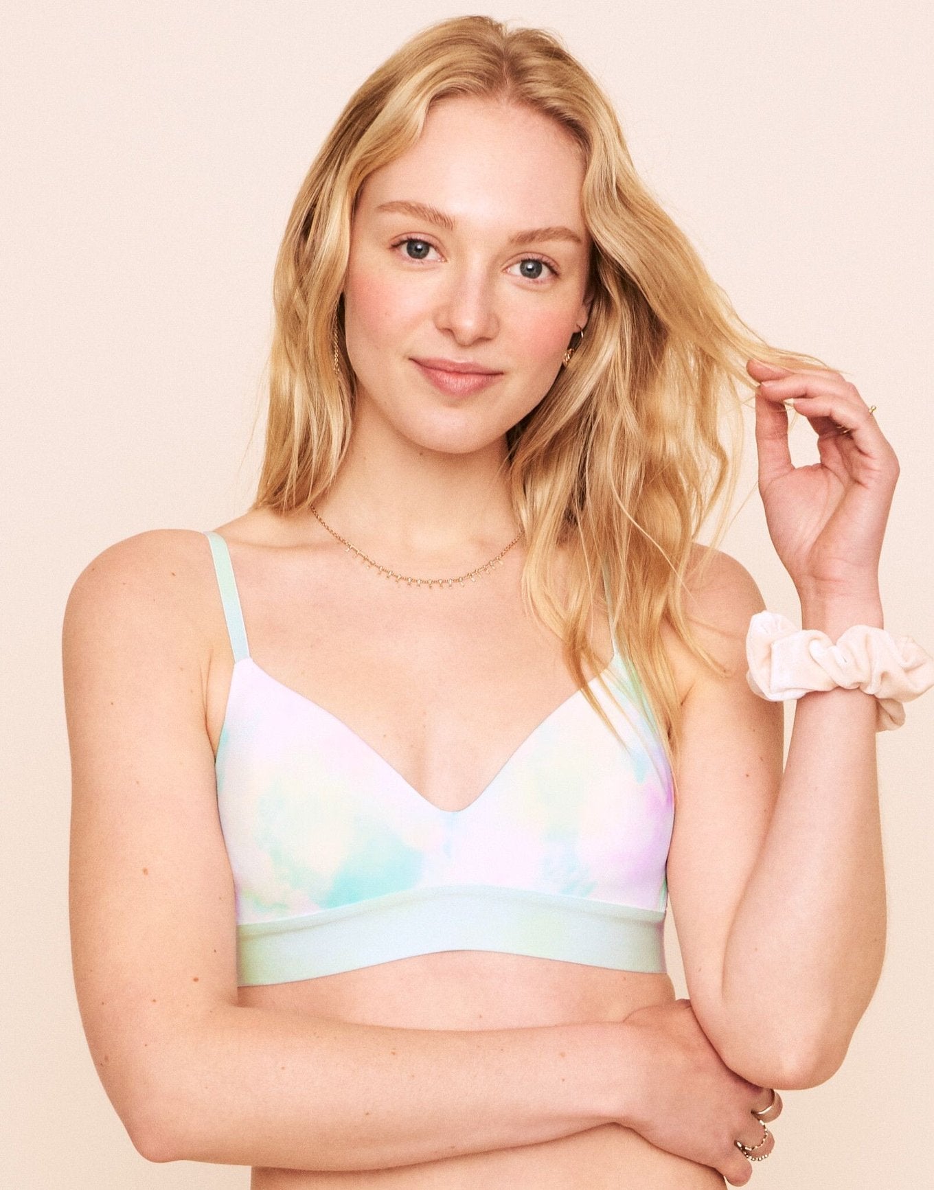 Makenna Lightly Lined Wireless Bra Forrado Impresión