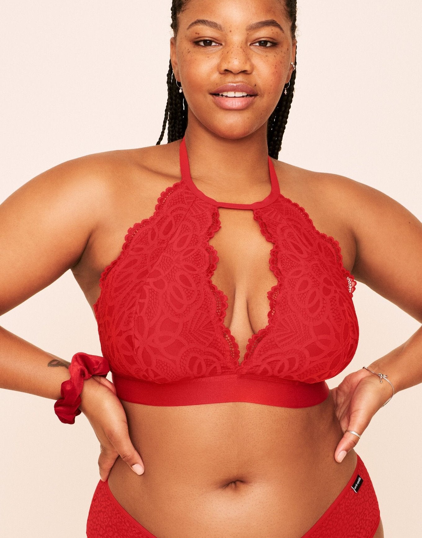 Rylan Halter Bralette Forrado Plus Rojo