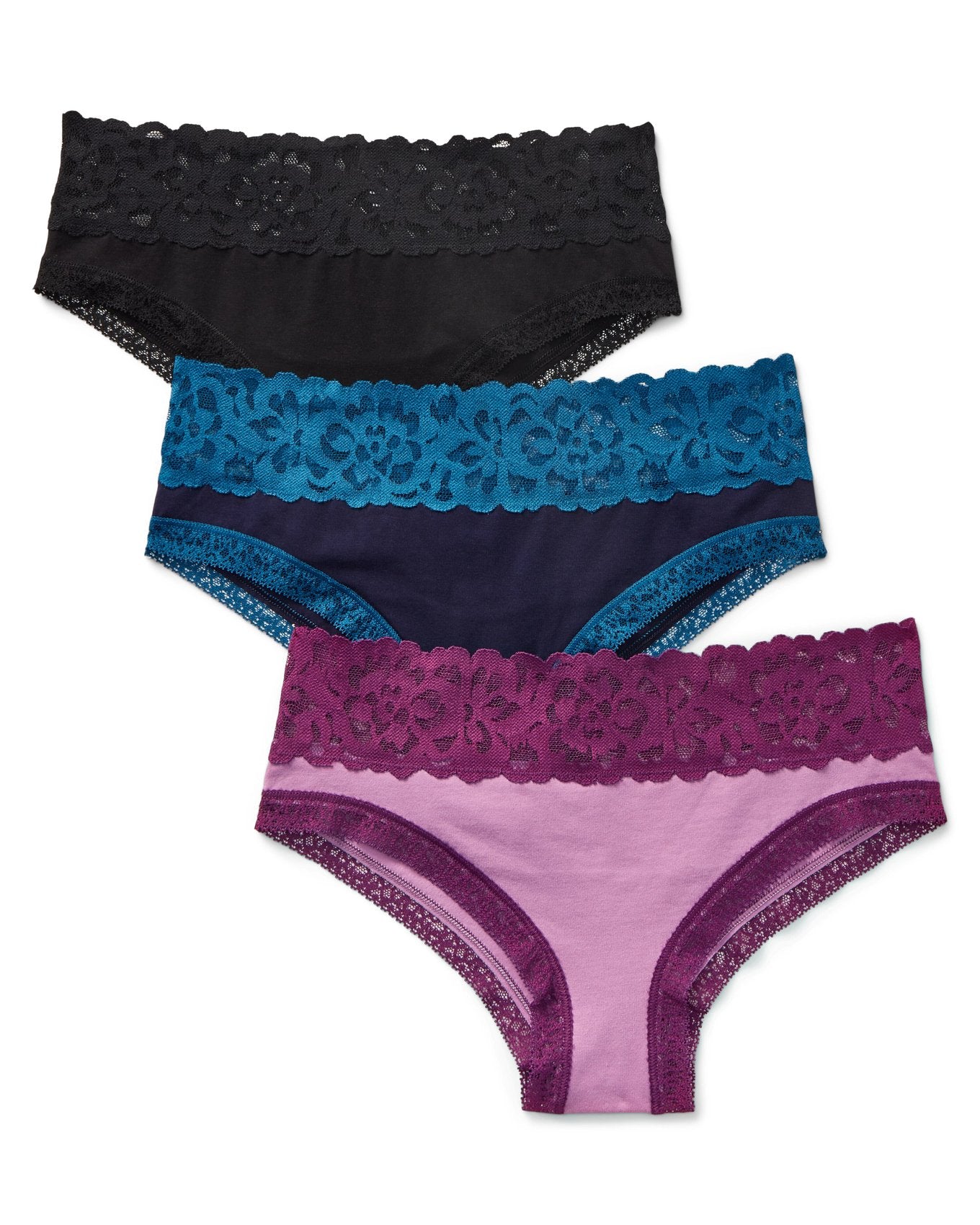 Mackenna Cotton Pack Cheeky Plus Negro