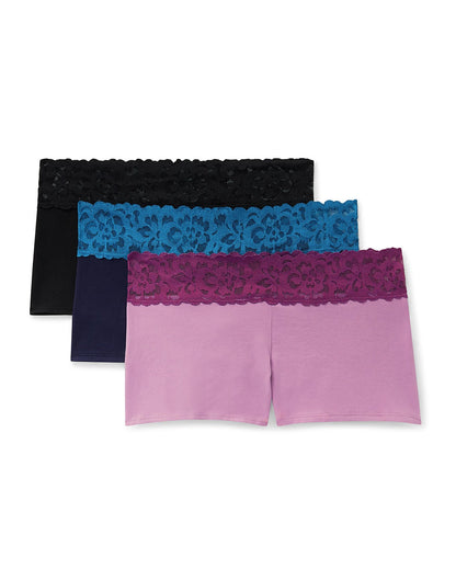 Leondra Cotton Pack Shortie Plus Negro