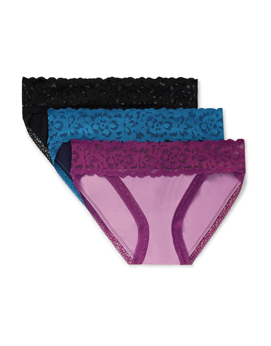 Joanie Cotton Pack Bikini Plus Negro