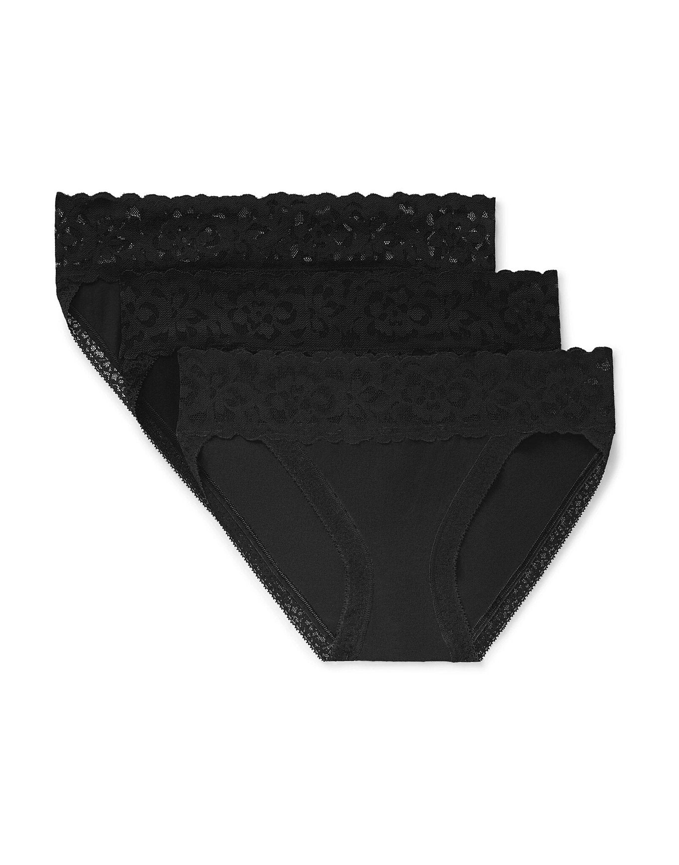 Joanie Cotton Pack Bikini Plus Negro