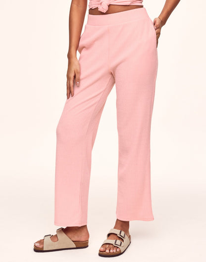 Riley Rib Lounge Pant Rosa