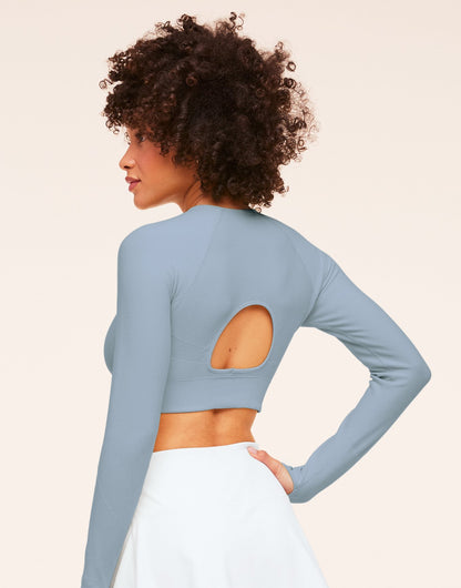 Shannon Seamless Crop Azul