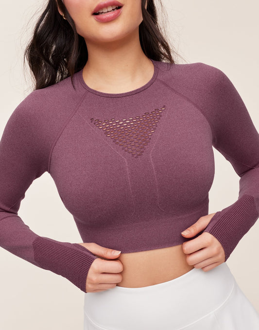 Shannon Seamless Crop Morado