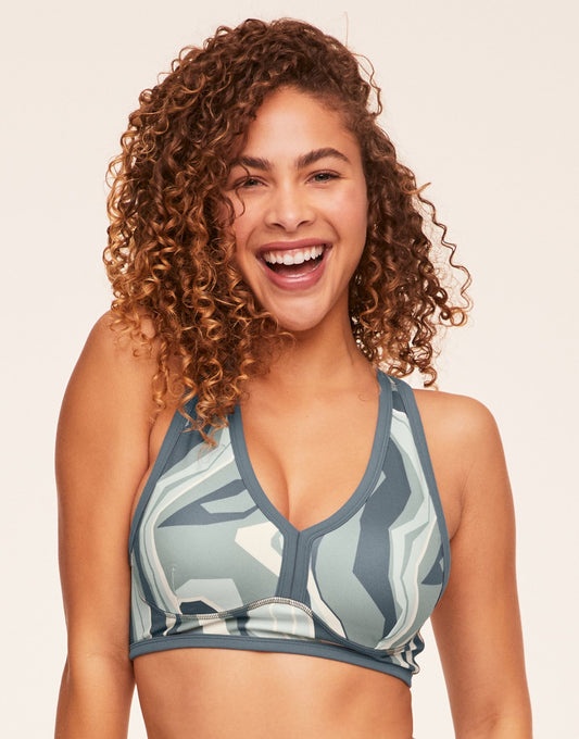 Tori Plunge Sports Bra Forrado Impresión