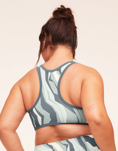 Tori Plunge Sports Bra Forrado Plus Impresión