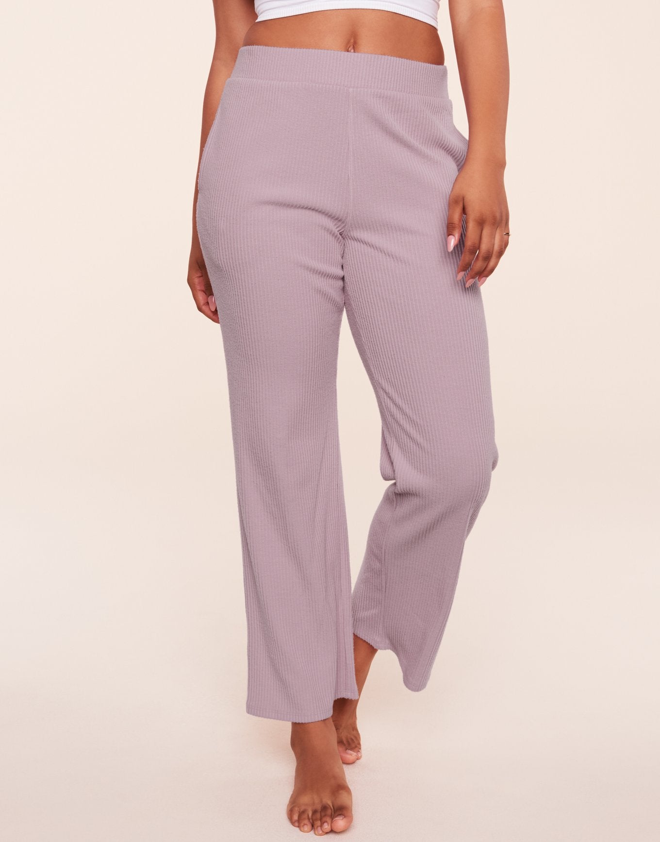 Riley Rib Lounge Pant Morado