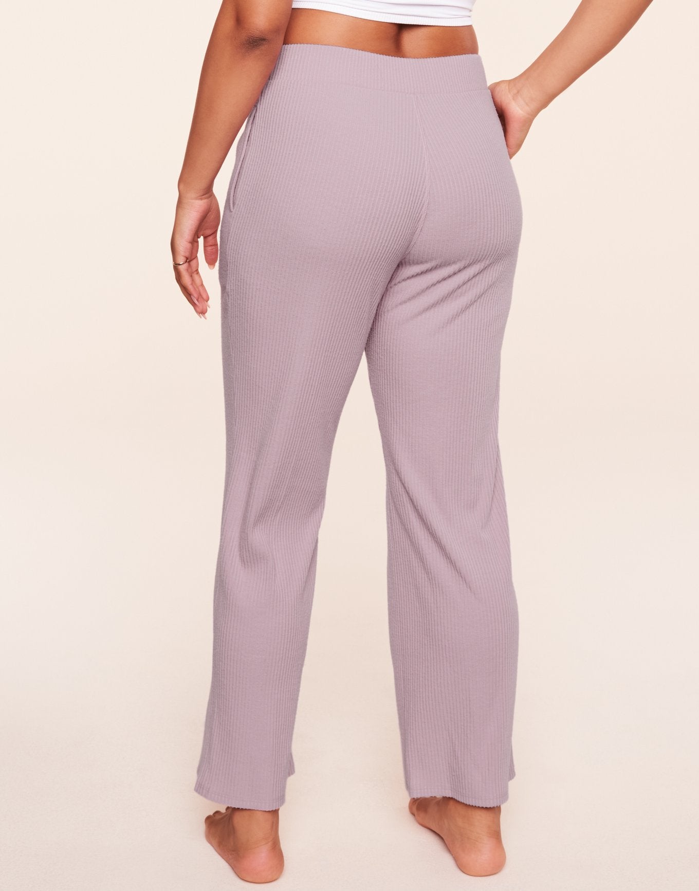 Riley Rib Lounge Pant Morado