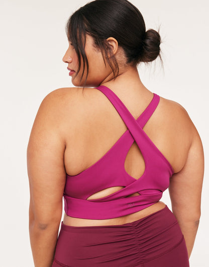 Lotus Crossover Bra Contorno Plus Rosa