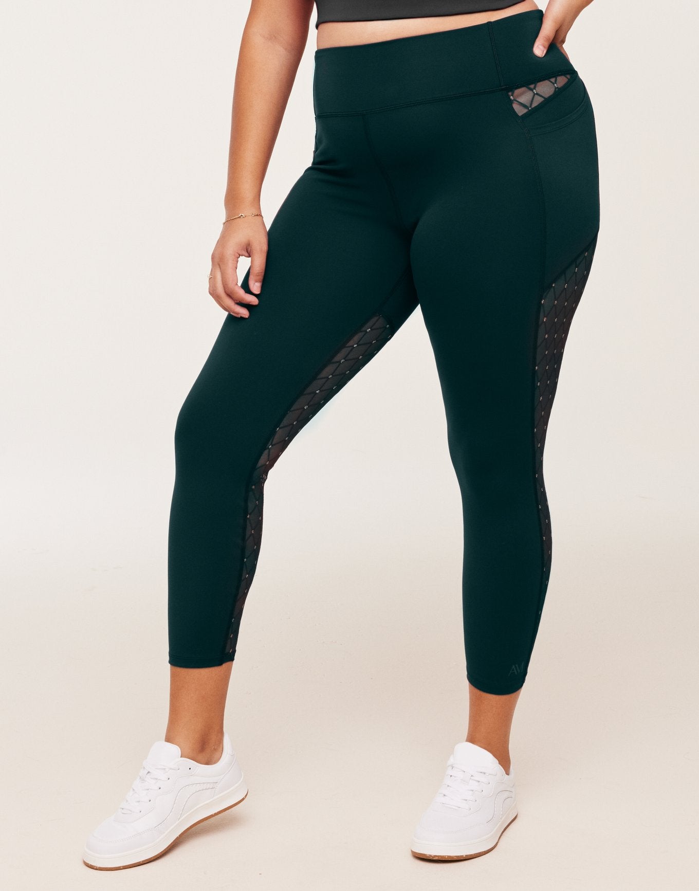 Lotus Novelty Mesh Legging Plus Verde