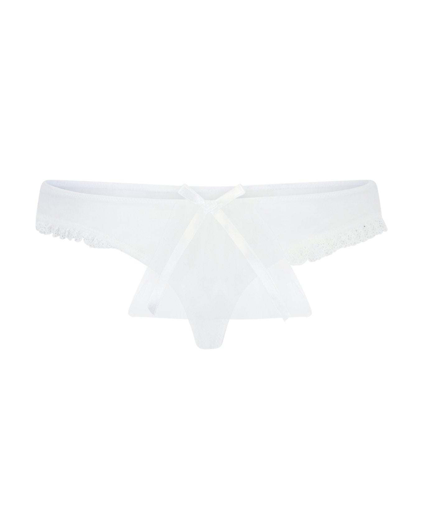 Bridal Veil Panty Tanga Plus Blanco