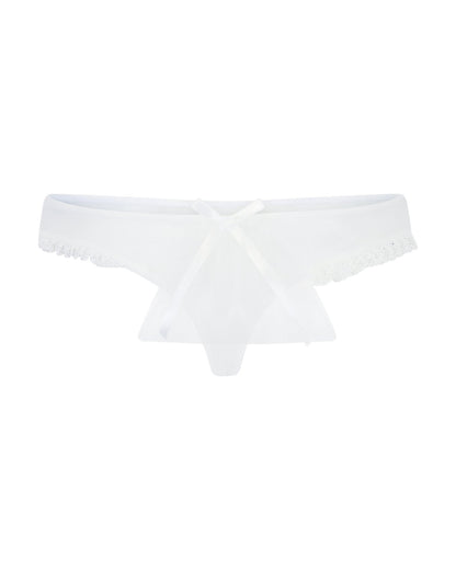 Bridal Veil Panty Tanga Plus Blanco