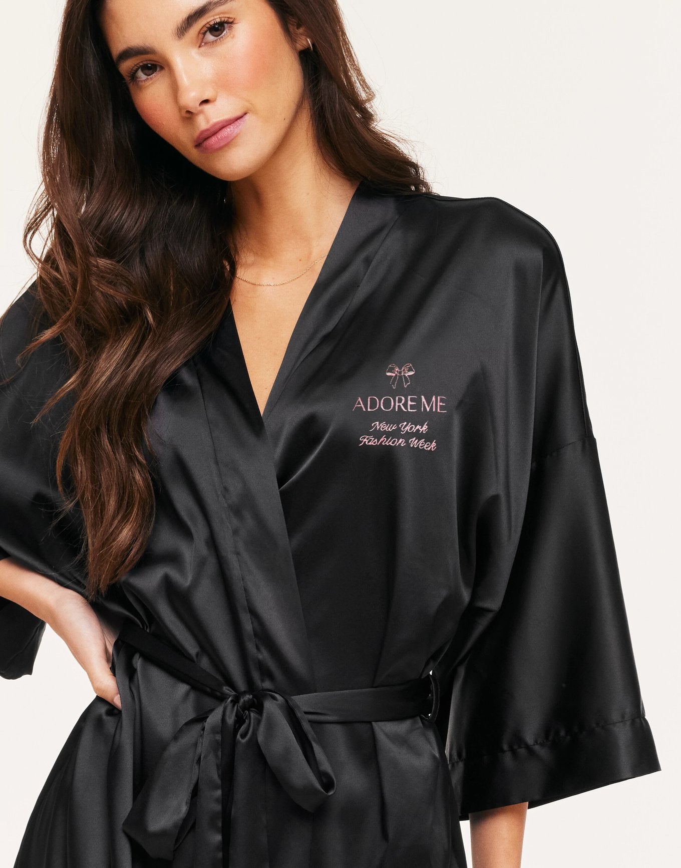 NYFW Satin Robe Negro