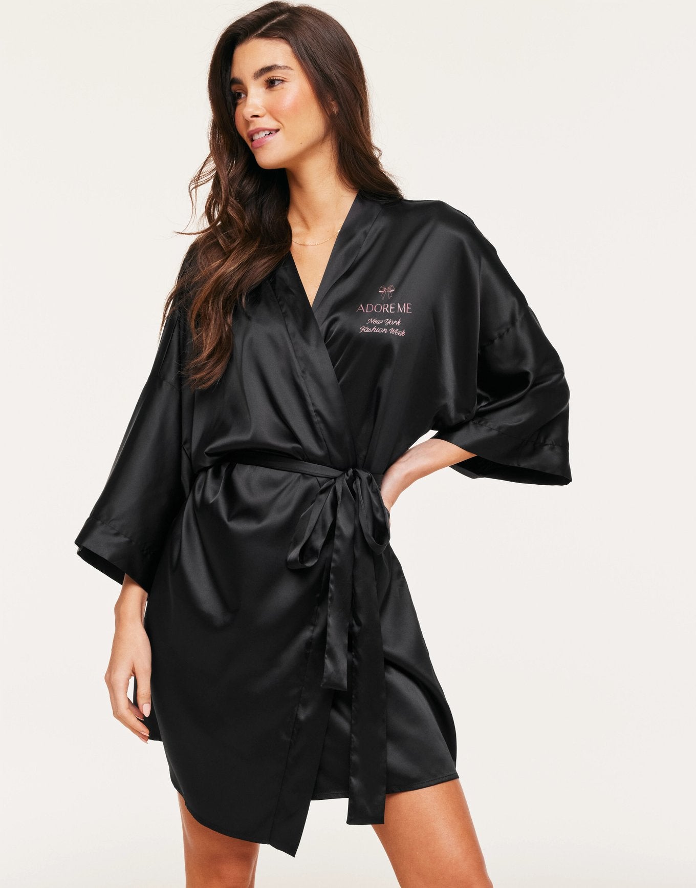 NYFW Satin Robe Negro