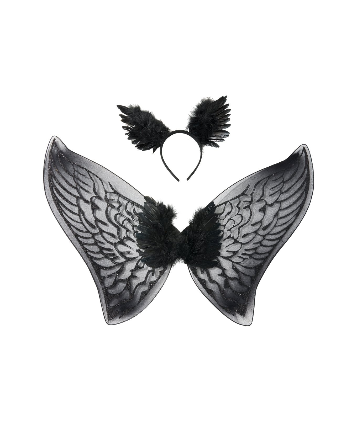 Fairy Wings and Headband Negro