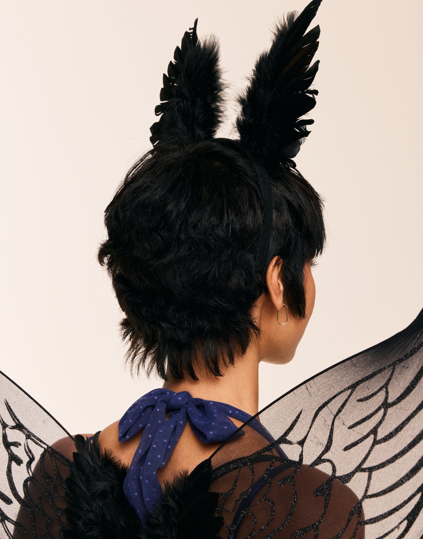 Fairy Wings and Headband Negro