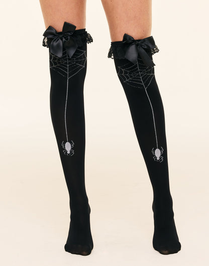 Spider Thigh High Negro