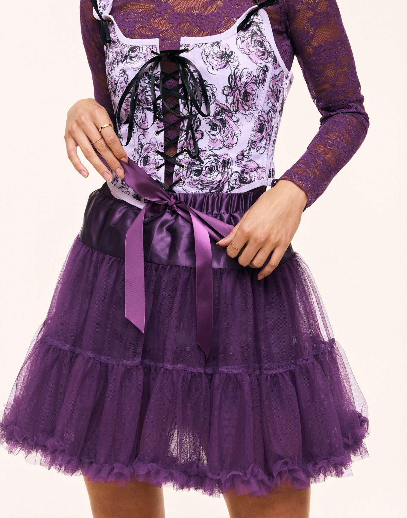 Short Tulle Tutu Skirt Morado