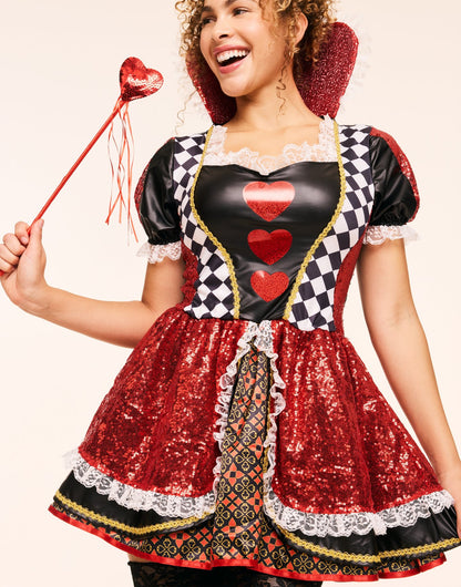 Queen of Hearts Costume Rojo